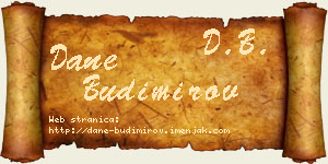 Dane Budimirov vizit kartica